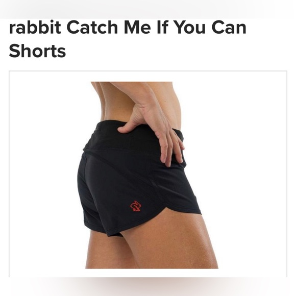 Rabbit Run “Catch Me If You Can” Pocket Training Race Shorts in Black - Picture 3 of 10